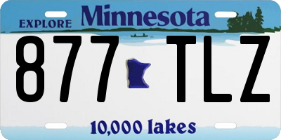 MN license plate 877TLZ