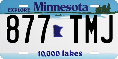 MN license plate 877TMJ