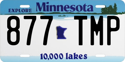 MN license plate 877TMP