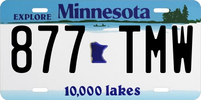 MN license plate 877TMW