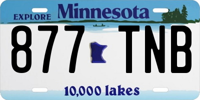 MN license plate 877TNB