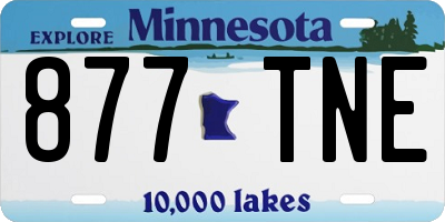 MN license plate 877TNE