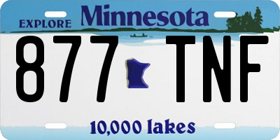 MN license plate 877TNF