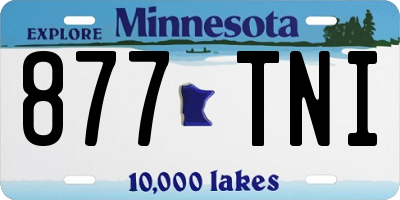 MN license plate 877TNI