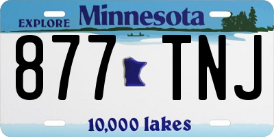 MN license plate 877TNJ
