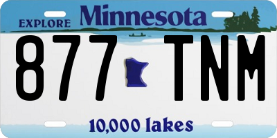 MN license plate 877TNM