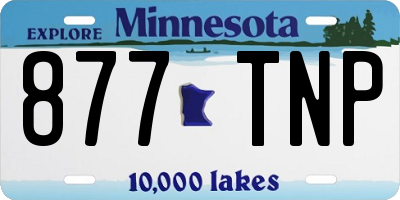 MN license plate 877TNP