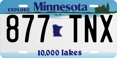 MN license plate 877TNX