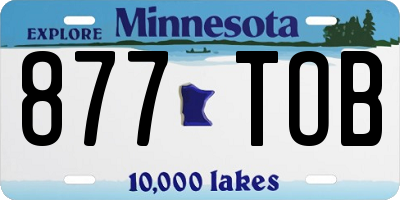 MN license plate 877TOB