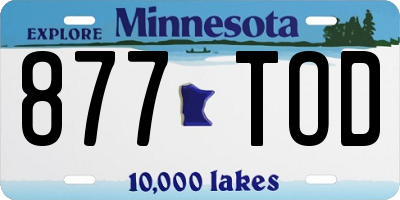 MN license plate 877TOD