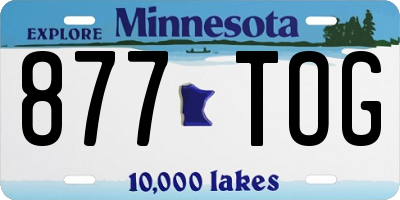 MN license plate 877TOG