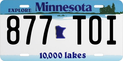 MN license plate 877TOI