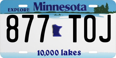MN license plate 877TOJ