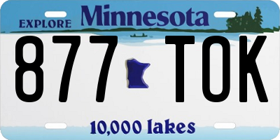 MN license plate 877TOK