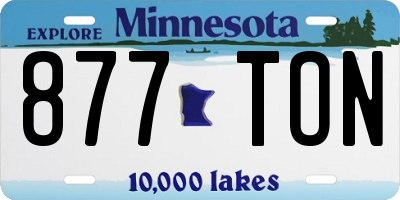 MN license plate 877TON
