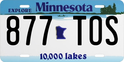MN license plate 877TOS