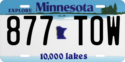 MN license plate 877TOW