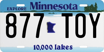 MN license plate 877TOY