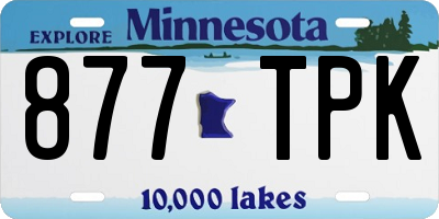MN license plate 877TPK