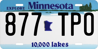 MN license plate 877TPO