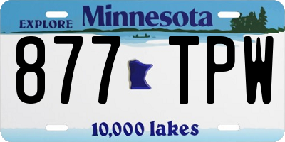 MN license plate 877TPW