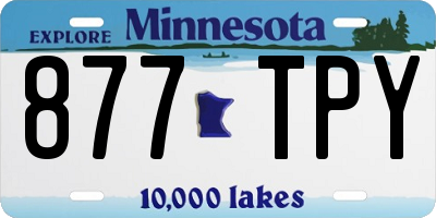 MN license plate 877TPY