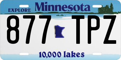 MN license plate 877TPZ