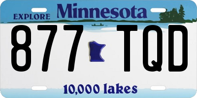 MN license plate 877TQD