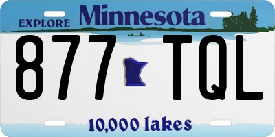 MN license plate 877TQL