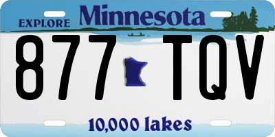 MN license plate 877TQV