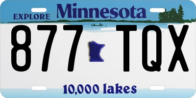 MN license plate 877TQX