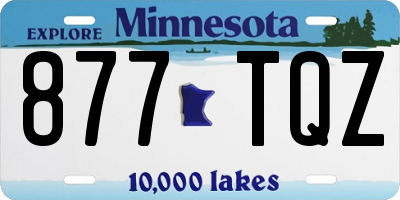MN license plate 877TQZ