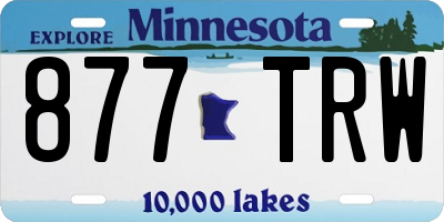 MN license plate 877TRW