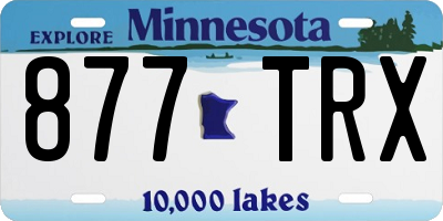 MN license plate 877TRX