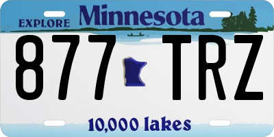 MN license plate 877TRZ