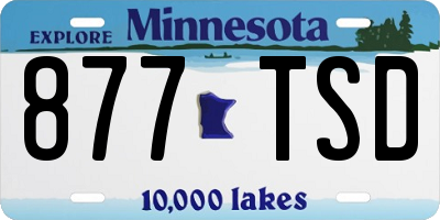 MN license plate 877TSD