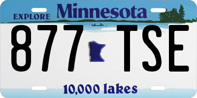 MN license plate 877TSE