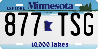 MN license plate 877TSG