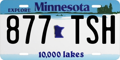 MN license plate 877TSH