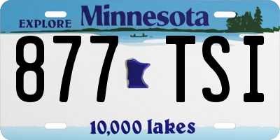 MN license plate 877TSI