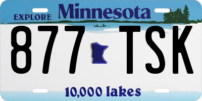 MN license plate 877TSK