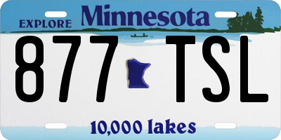 MN license plate 877TSL
