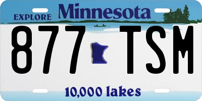 MN license plate 877TSM