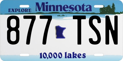 MN license plate 877TSN