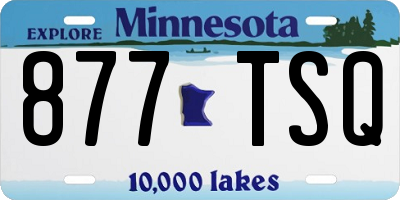 MN license plate 877TSQ
