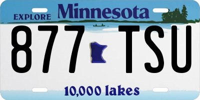 MN license plate 877TSU