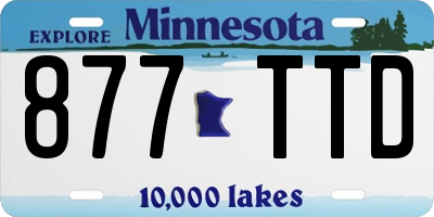 MN license plate 877TTD