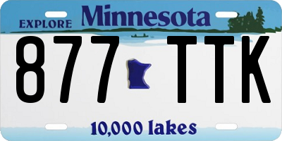 MN license plate 877TTK