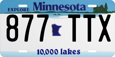 MN license plate 877TTX