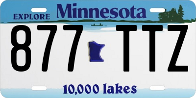 MN license plate 877TTZ